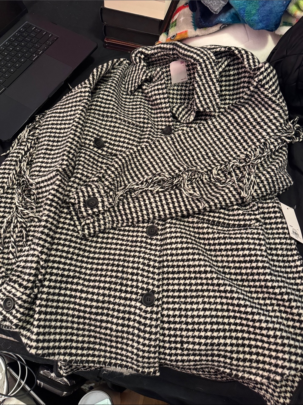 Checkered thick jacket. - Picture 5 of 7